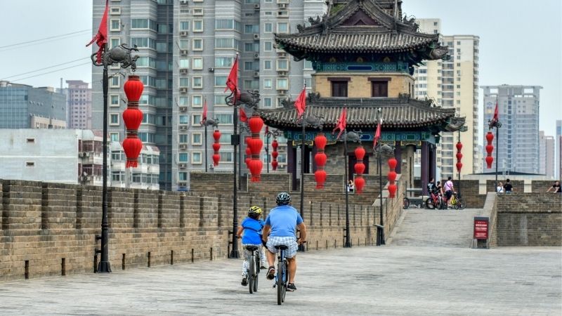 Trải nghiệm đạp xe và khám phá thành cổ Tây An