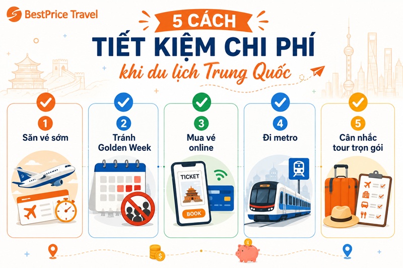 Cách tiết kiệm chi phí khi du lịch TQ