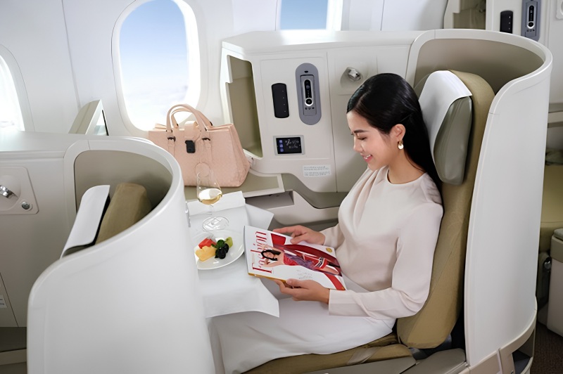 Business Class là hạng ghế cao cấp nhất của hãng hàng không tại Việt Nam