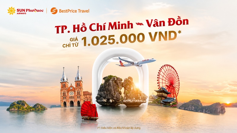 Bay HCM - Vân Đồn mỗi ngày, giá chỉ từ 1.025.000 VNĐ