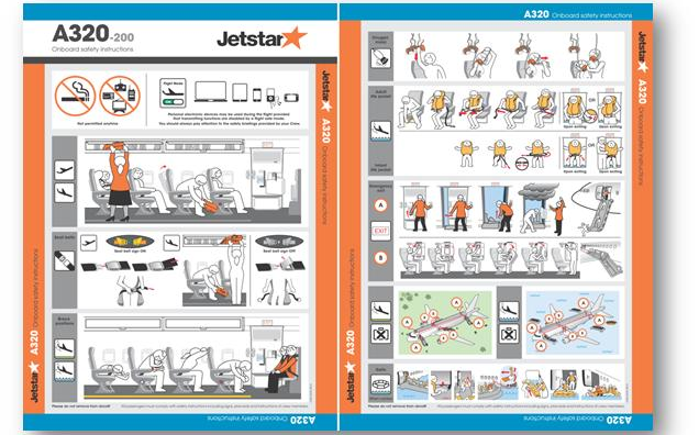 Bảng hướng dẫn bay an toàn của Jetstar (Pacific Airlines)