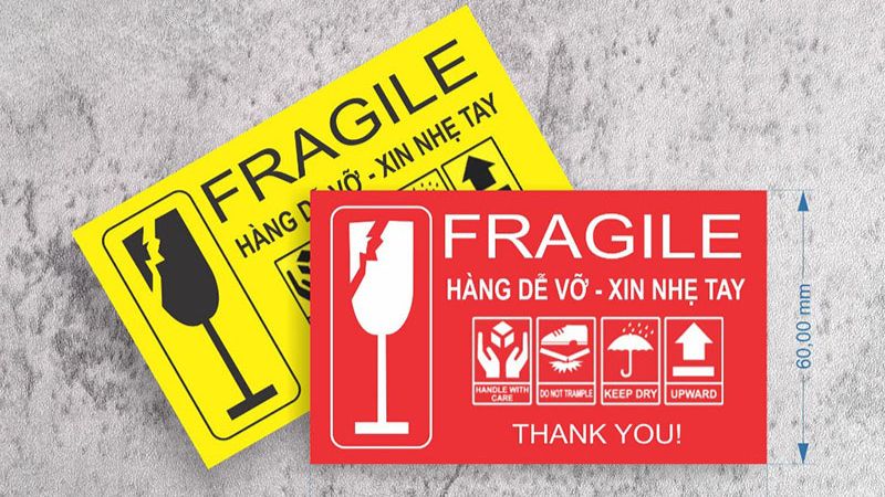Đồ thủy tinh dễ vỡ có thể mang lên máy bay