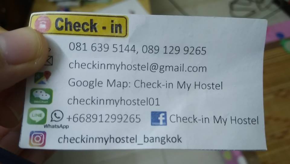 Thông tin check in My Hostel