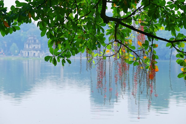Hồ Gươm Hà Nội sáng mùa thu