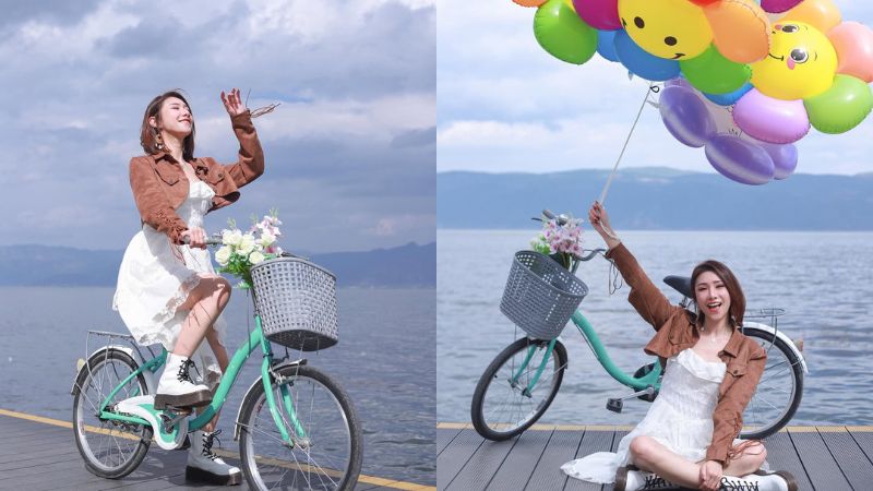 Xe đạp l&agrave; phương tiện thuận tiện nhất từ Đại L&yacute; đi hồ Nhĩ Hải 