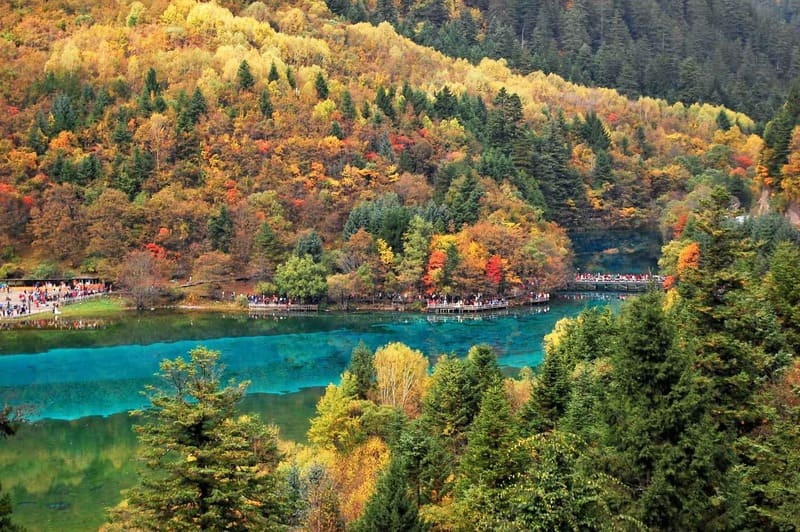 Du lịch Cửu Trại Câu đẹp nhất vào mùa thu