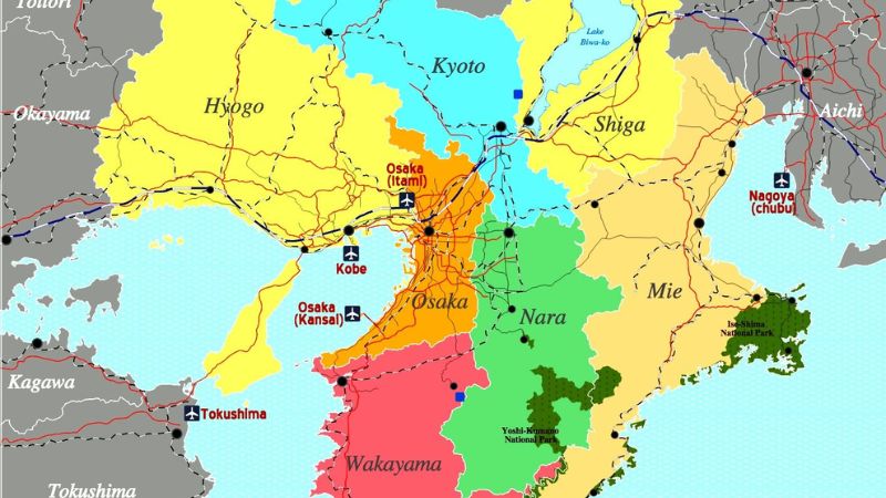 Kansai bao gồm 7 tỉnh với những n&eacute;t đặc trưng ri&ecirc;ng