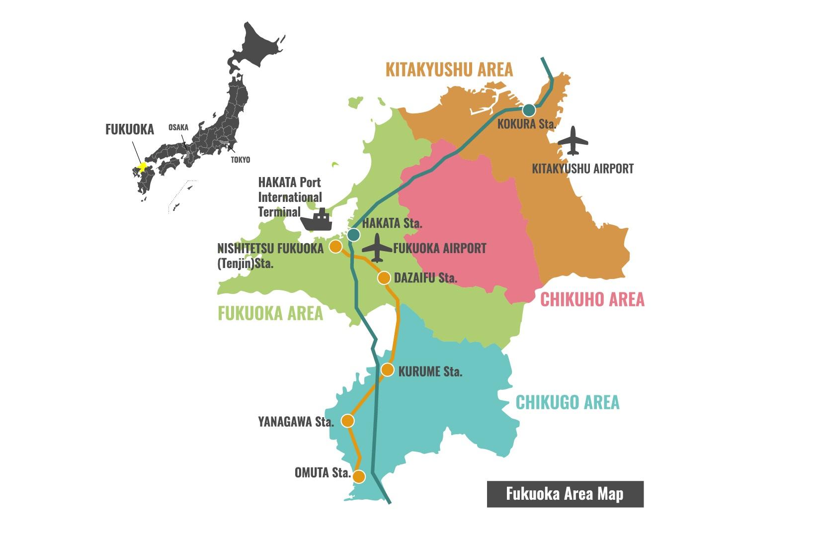 Fukuoka l&agrave; cửa ng&otilde; Kyushu với giao th&ocirc;ng thuận tiện