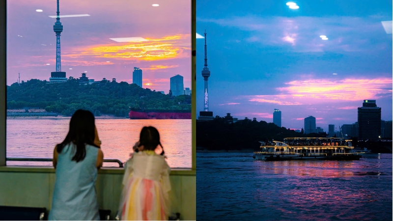 Đi du thuyền ngắm hoàng hôn trên sông Dương Tử