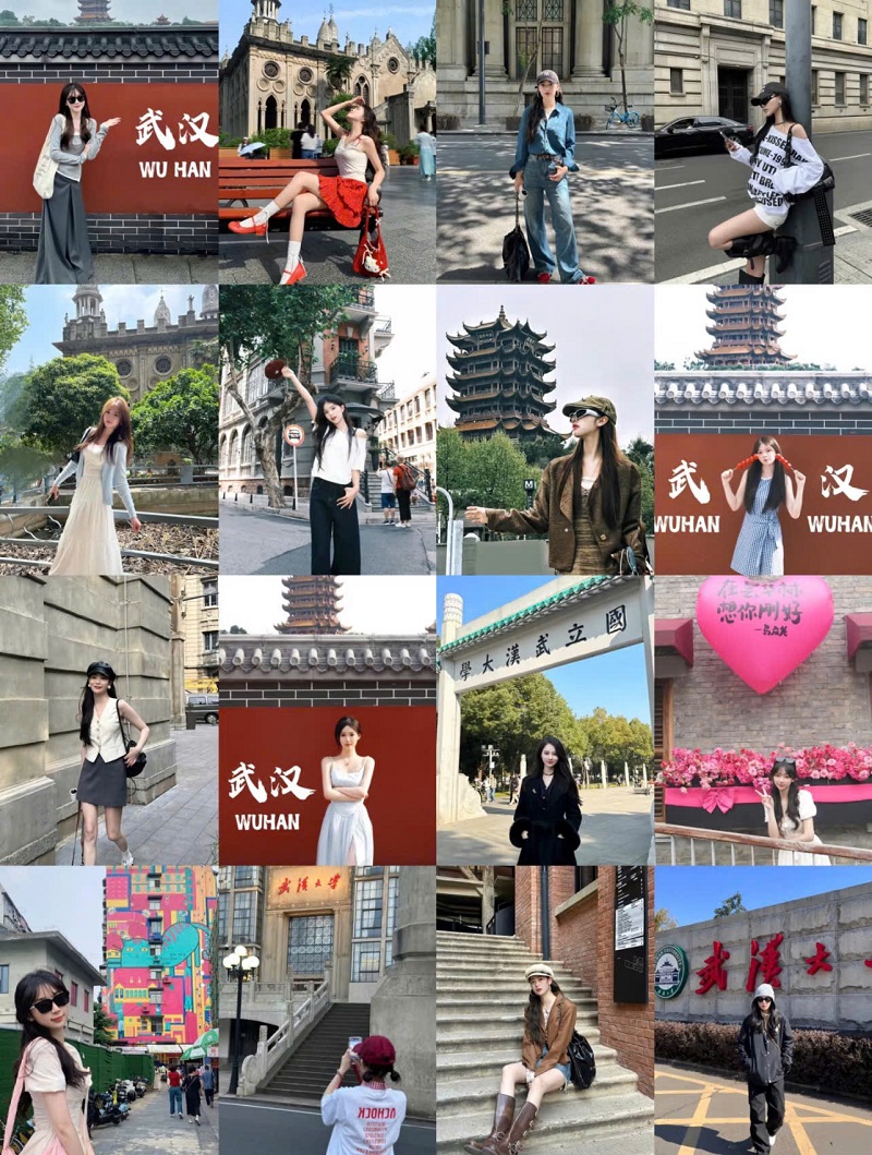 Nên lựa chọn trang phục đi Vũ Hán phù hợp thời tiết từng mùa (Ảnh: XHS@坏天气)