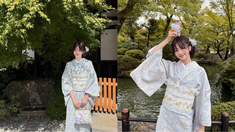 Diện yukata cực xinh check in Kyoto xanh m&aacute;t m&ugrave;a h&egrave;