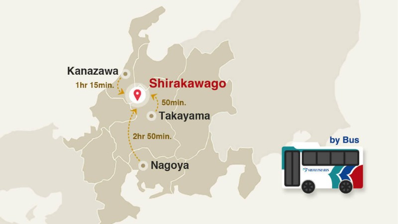 C&aacute;ch di chuyển đến Shirakawago từ Takayama/ Kanazawa v&agrave; Nagoya