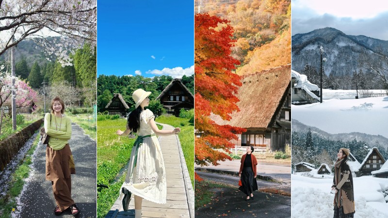 Lựa chọn trang phục ph&ugrave; hợp thời tiết từng m&ugrave;a ở Shirakawago