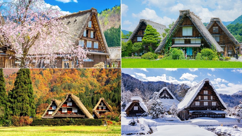 Vẻ đẹp của Shirakawago thay đổi suốt bốn m&ugrave;a trong năm