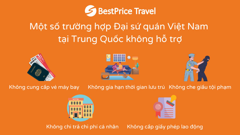 Một số trường hợp Đại sứ quán không hỗ trợ