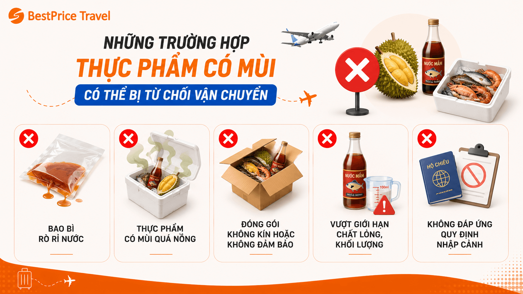 Những trường hợp thực phẩm có mùi bị từ chối vận chuyển
