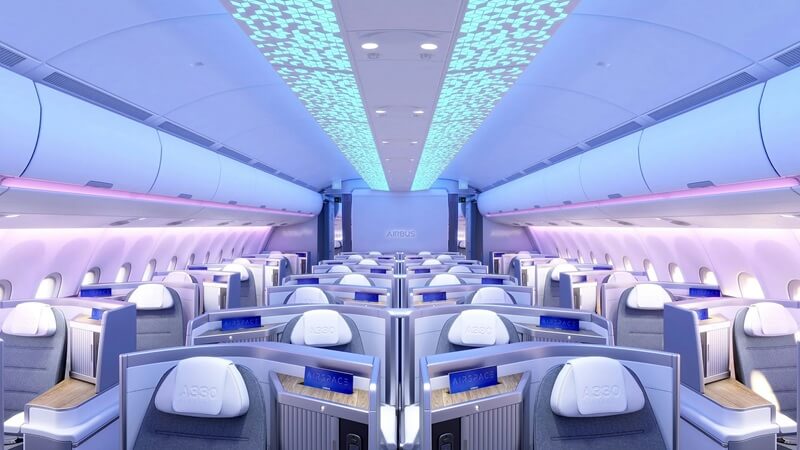 Airbus A330 thiết kế thân máy bay và hai lối đi rộng rãi