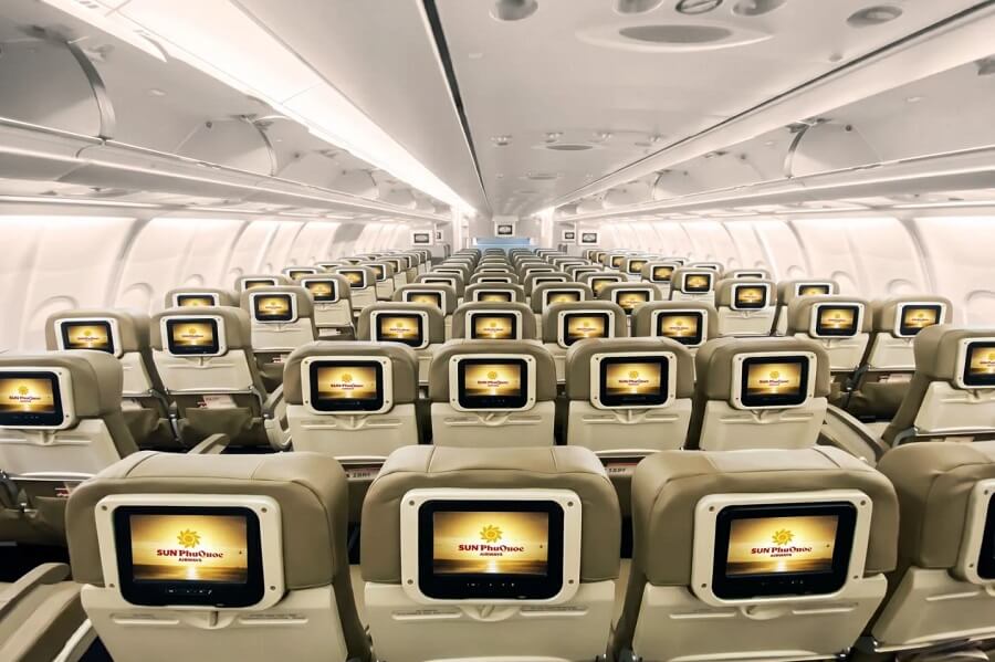 Cabin Airbus A330 của Sun PhuQuoc Airways