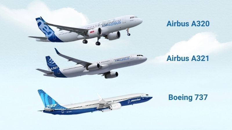 Boeing 737, Airbus A320, A321 là 3 dòng máy bay thân hẹp được sử dụng phổ biến trên thế giới