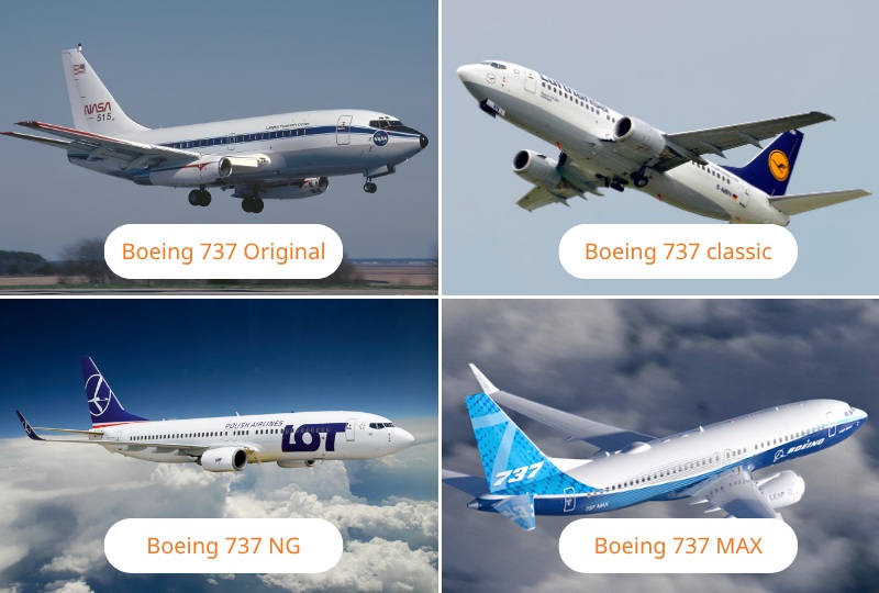 Các thế hệ máy bay Boeing 737