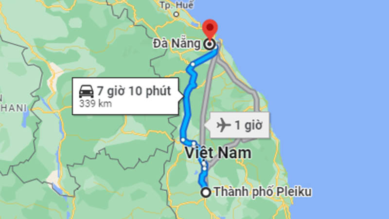 [MỚI] Khoảng cách Pleiku Đà Nẵng bao nhiêu km?