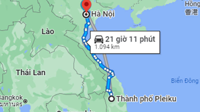 [MỚI] Khoảng cách Pleiku Hà Nội bao nhiêu km?