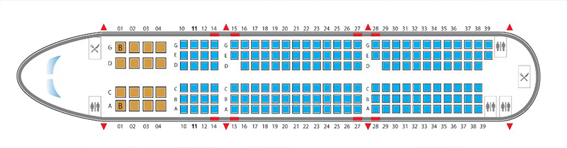 Sơ đồ chỗ ngồi trên máy bay Airbus A321