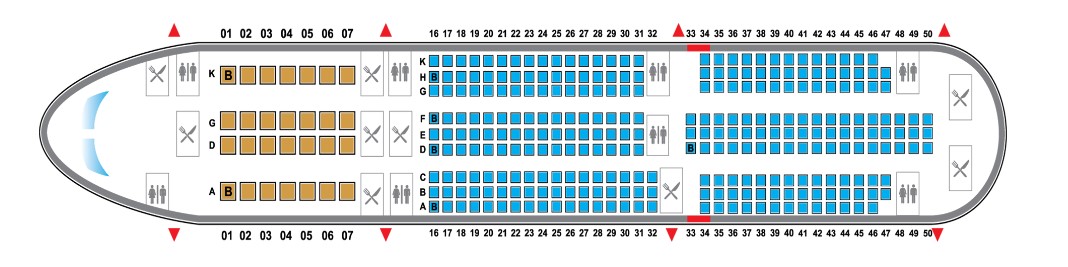 Sơ đồ 311 ghế của máy bay Boeing 787-9 Vietnam Airlines