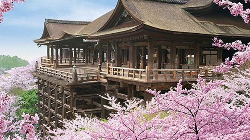 Kiyomizu dera rực rỡ vào mùa xuân
