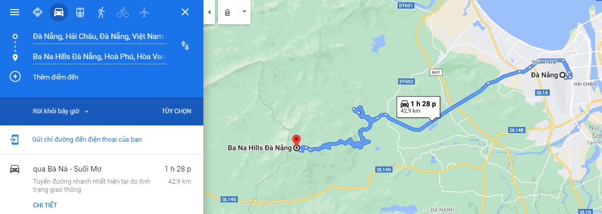 Cách di chuyển từ Đà Nẵng đến Bà Nà Hills