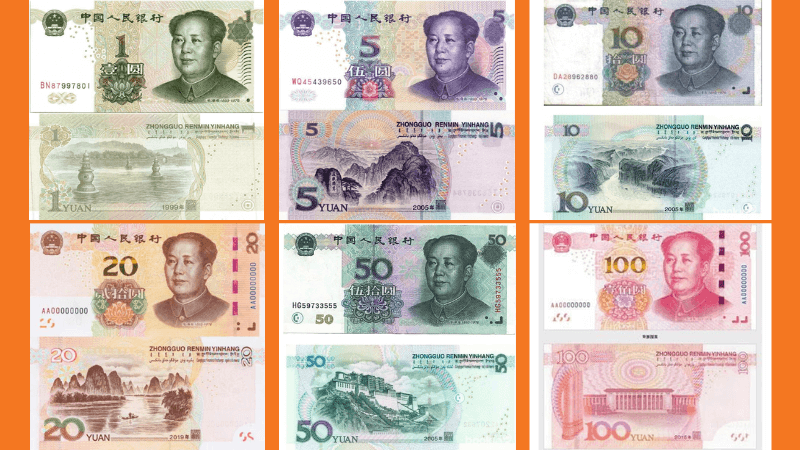 Các mệnh giá tiền tệ Trung Quốc - tiền giấy