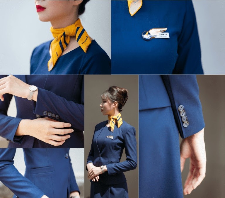 Chi tiết đồng phục Pacific Airlines dành cho tiếp viên nữ 