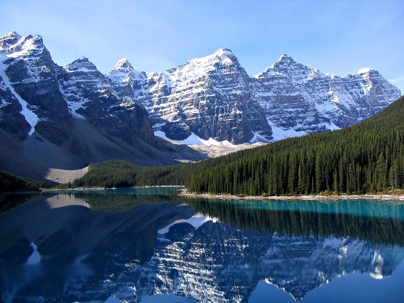Dãy núi hùng vĩ tại công viên quốc gia Banff, Canada
