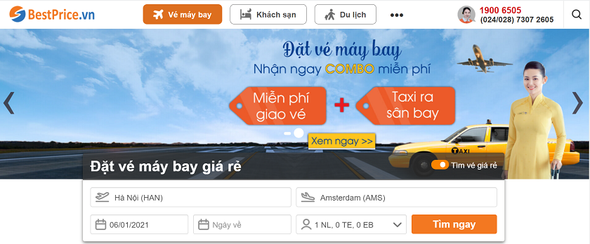 Đặt vé máy bay từ Việt Nam đi Hà Lan tại BestPrice
