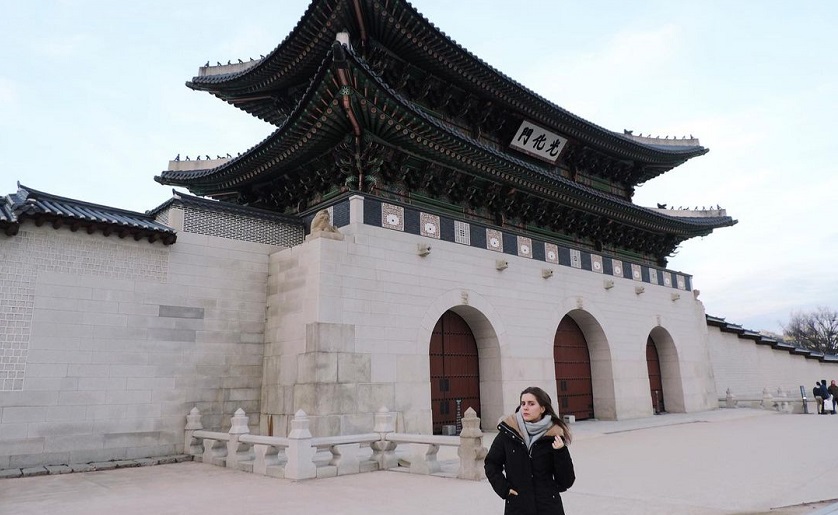 Check-in ở cung điện Gyeongbokgung, Hàn Quốc