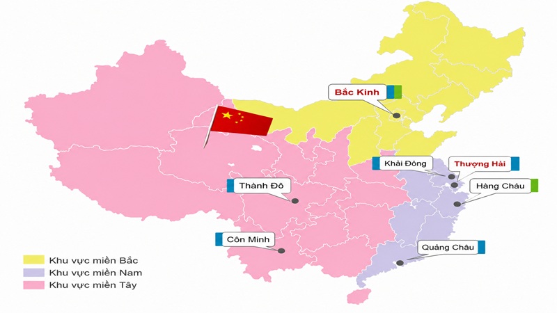 C&aacute;c v&ugrave;ng ở Trung Quốc