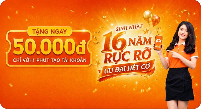 Đăng k&yacute; t&agrave;i khoản t&iacute;ch điểm nhận ngay 50.000đ