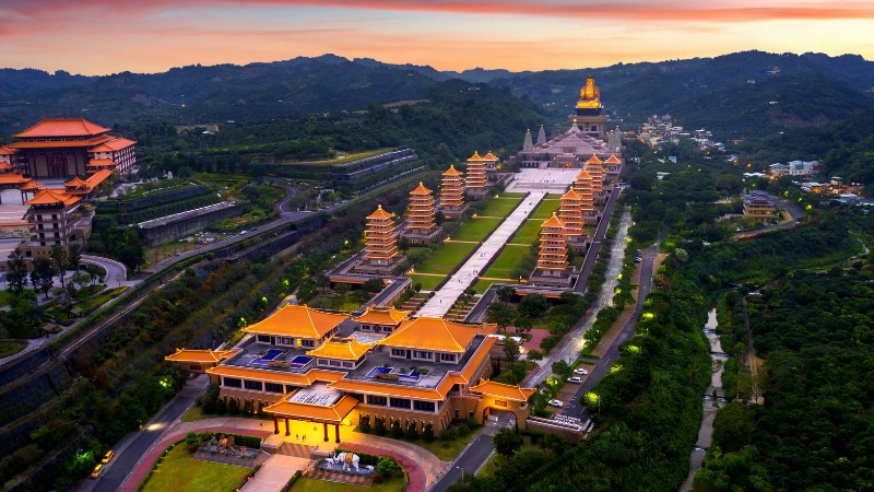 Phật Quang Sơn Tự có kiến trúc độc đáo, ấn tượng