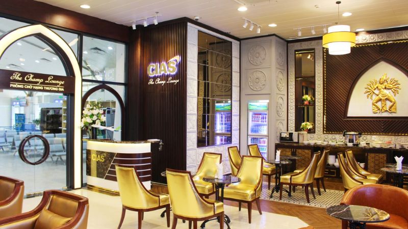 Không gian sang trọng của phòng chờ The Champ Lounge