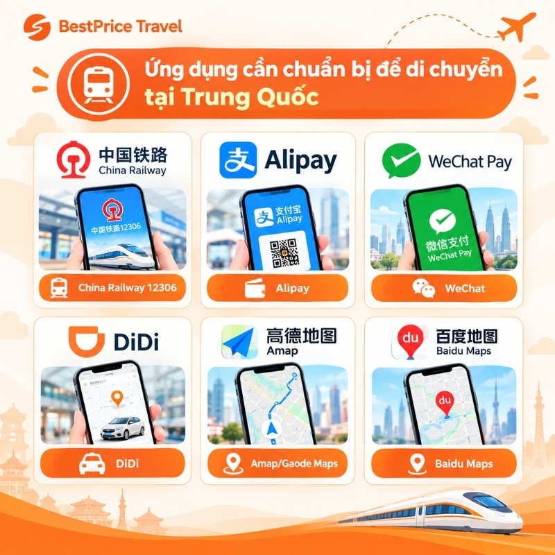 C&aacute;c ứng dụng di động cần thiết khi đi du lịch Trung Quốc