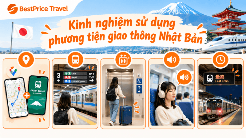 Kinh nghiệm sử dụng phương tiện giao thông Nhật Bản