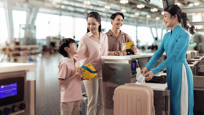 Hành lý ký gửi được làm thủ tục gửi tại quầy check in
