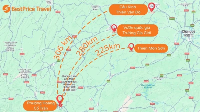 Một số điểm tham quan gần Phượng Hoàng Cổ Trấn