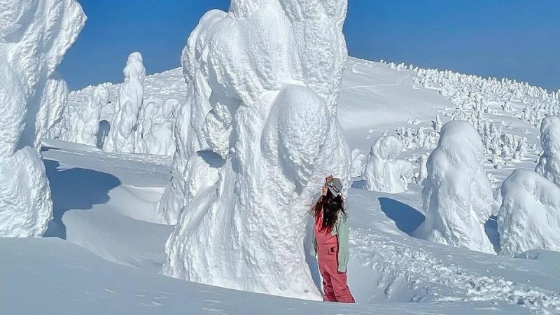 Ngắm quái vật tuyết Zao khi du lịch Tohoku