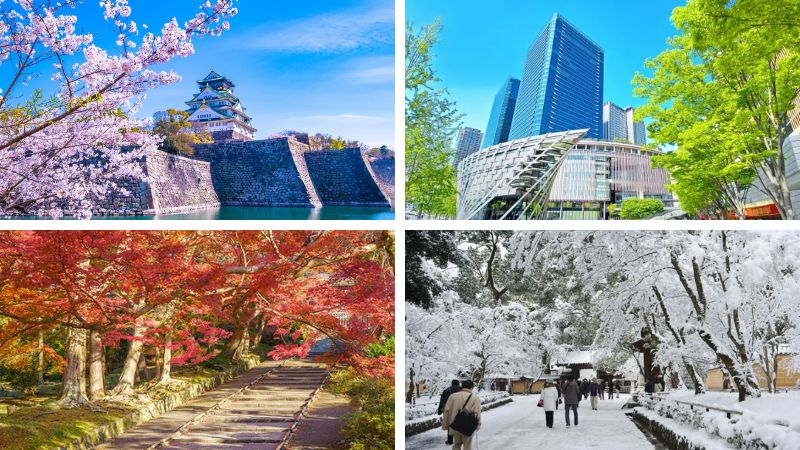 Thời tiết Osaka với 4 m&ugrave;a quanh năm