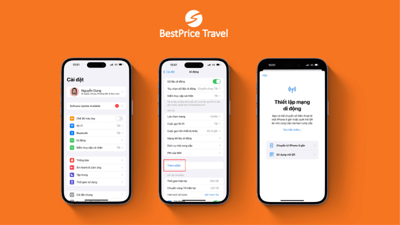 Hướng dẫn kích hoạt eSIM trên hệ điều hành IOS