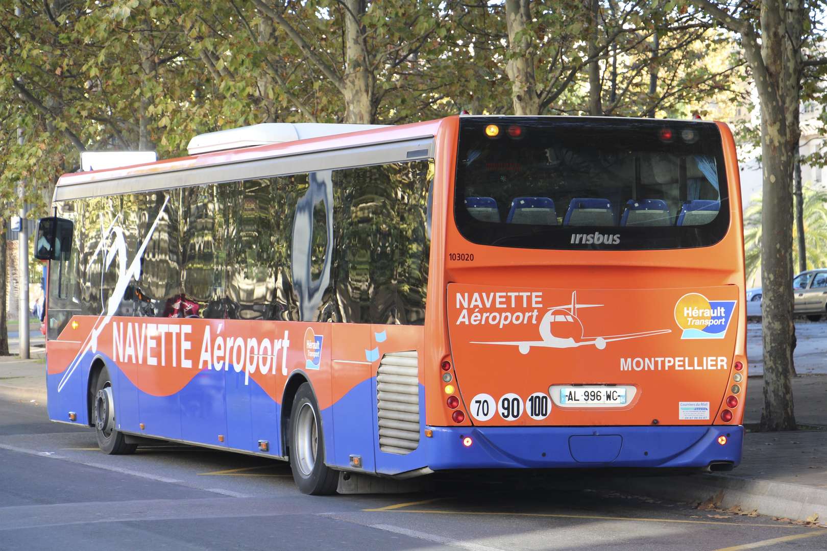 Xe buýt về trung tâm thành phố Montpellier