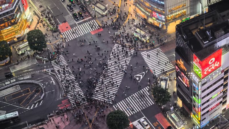 Ngắm nhìn Shibuya Crossing từ trên cao
