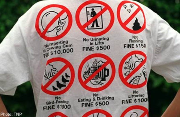 một số điều cấm tại Singapore