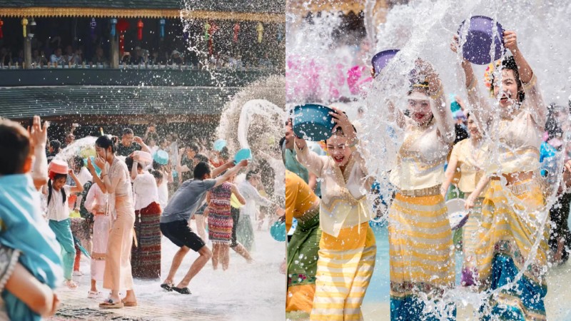 Lễ hội té nước ở Tây Song Bản Nạp là dấu ấn trong sự giao thoa văn hóa với người Thái